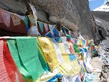 25 Prayer Flags Drape The 13 Golden Chortens On Mount Kailash South Face In Saptarishi Cave On Mount Kailash Inner Kora Nandi Parikrama I did a full circle from where I stood to admire the panorama (11:36). Prayer flags drape some of the 13 Golden Chortens on Mount Kailash South Face in Saptarishi Cave. This view leads to the Nandi Pass with just a bit of Nandi on the right.